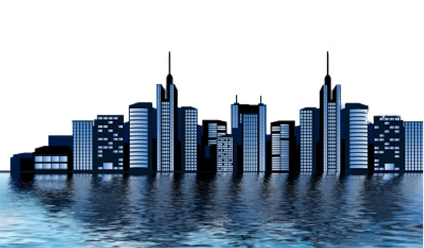 City Skyline Water Reflection Background web water front unique ui elements ui stylish skyscrapers skyline reflection quality psd original ocean new modern lake interface high rise hi-res HD fresh free download free elements downtown download detailed design creative clean cityscape city skyline city background   