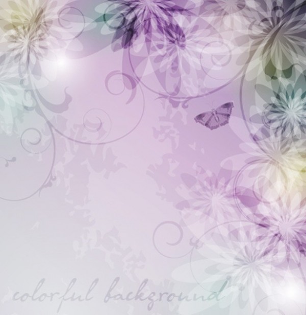 Gentle Mauve Floral Butterfly Vector Background web vector unique stylish soft quality purple original mauve light illustrator high quality graphic fresh free download free flowers floral download design creative butterfly butterflies background   