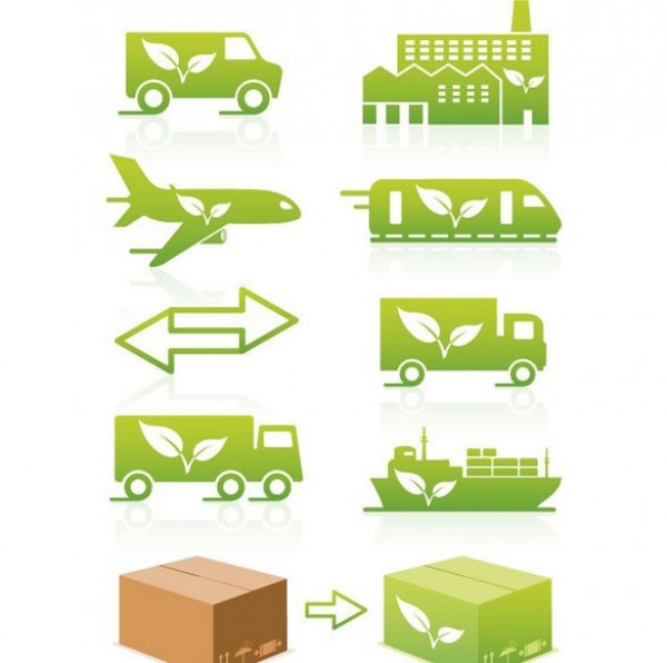 10 Environmentally Friendly Transport Vector Icons web vector unique ui elements truck transport train stylish shipping quality plane original new interface illustrator icons high quality hi-res HD green icons green graphic fresh free download free environment elements eco friendly eco download detailed design creative barge   