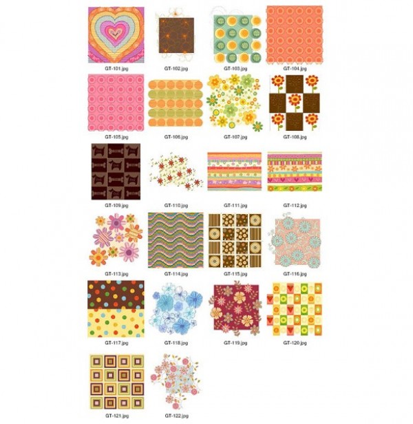 22 Creative Colorful Tileable Vector Patterns web vector unique tileable stylish stripes squares set seamless retro quality patterns original illustrator high quality heart graphic fresh free download free flowers download dogs design creative colorful   