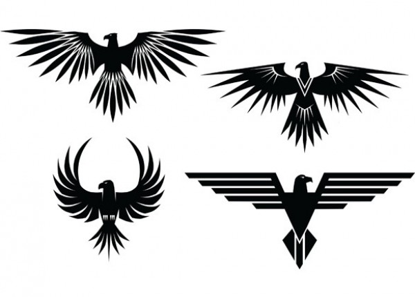 4 Eagle Symbol Tattoo Style Vector Graphics wings web vector unique ui elements tattoo symbol stylish spread wings shapes set quality original new interface illustrator high quality hi-res HD graphic fresh free download free eps elements eagle tattoo eagle download detailed design creative bird ai   