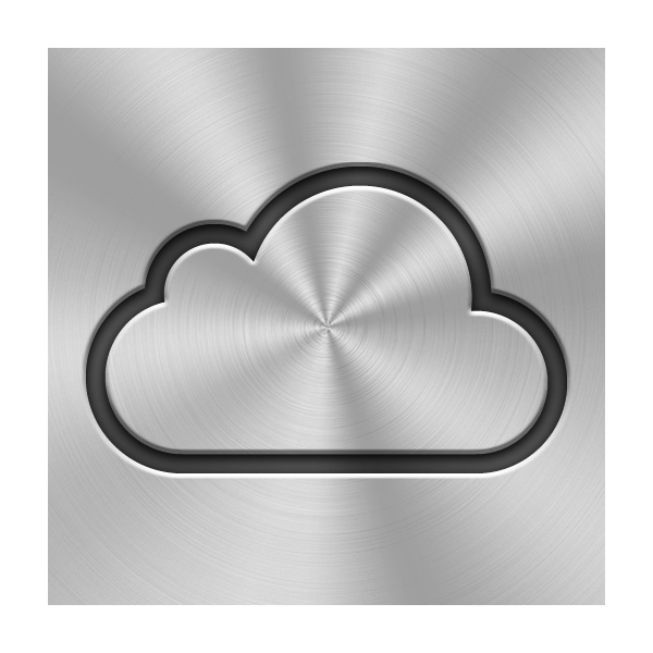Brushed Metal iCloud Icon PSD web unique ui elements ui stylish silver quality psd original new modern metal interface icon icloud icon hi-res HD fresh free download free elements download detailed design creative cloud clean brushed metal black apple   