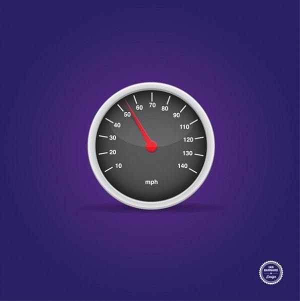 Glossy Round Car Speedometer Vector Graphic web vector unique ui elements stylish speedometer speed shiny round red needle quality original new interface illustrator high quality hi-res HD graphic glossy fresh free download free elements download dial detailed design creative car speedometer ai   