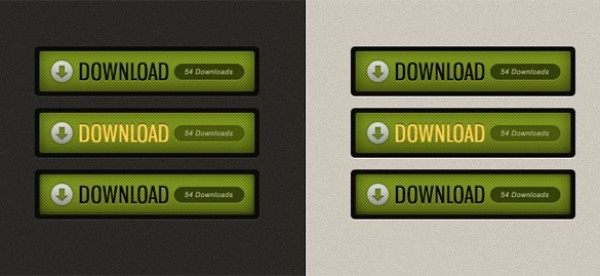 Heavy Web UI Download Buttons Set PSD web unique ui elements ui stylish states quality original new modern light interface hi-res heavy HD green fresh free download free elements download buttons download detailed design dark creative clean buttons   