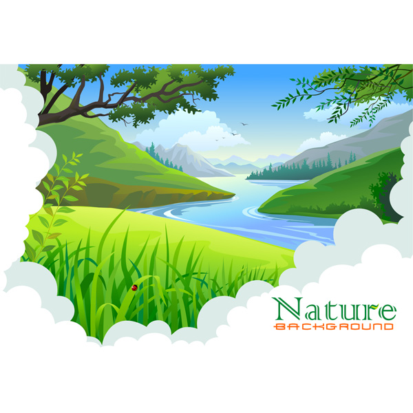 Peaceful Wilderness Valley Background wilderness web vector valley unique ui elements trees stylish stream river quality peaceful original new nature mountains mountain valley background landscape lake interface illustrator high quality hi-res HD graphic fresh free download free eps elements download detailed design creative countryside background   