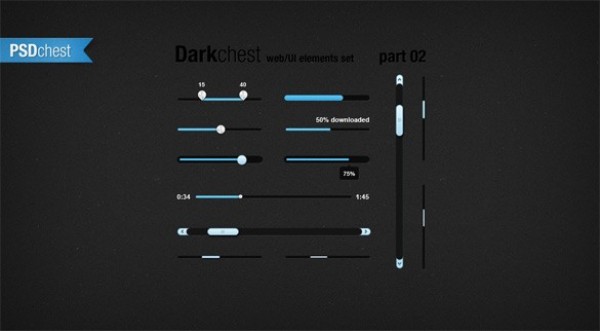 10 Amazing Web UI Slider Elements Set PSD web unique ui set ui kit ui elements ui stylish sliders quality psd original new modern kit interface hi-res HD fresh free download free elements download detailed design dark creative clean blue   