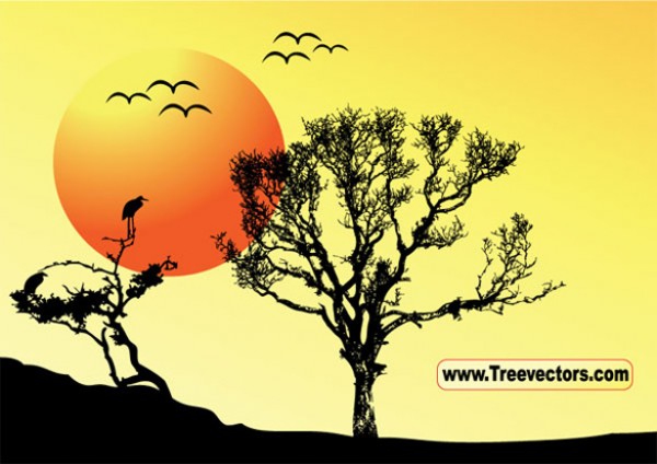 Tree Silhouette in Sunset Vector Background web vectors vector graphic vector unique ultimate tree sunset sun silhouette quality photoshop pack original new modern JPEG illustrator illustration high quality fresh free vectors free download free download design creative bird background ai   