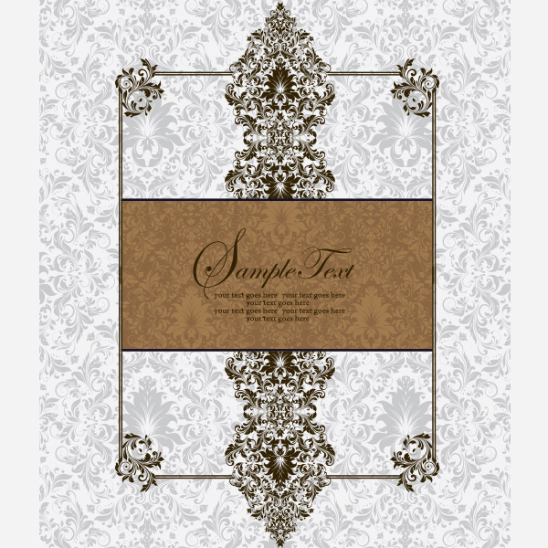 Elegant Vintage Invitation Floral Background vintage vector pattern invitation free download free frame floral elegant background   