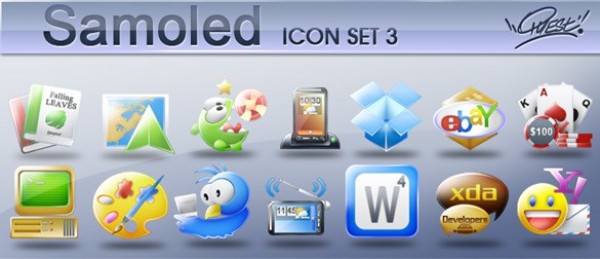 Set 3 Samoled Mobile Phone Icons PNG web unique ui elements ui stylish simple Samsung samoled quality png phone original new modern mobile interface icons hi-res HD fresh free download free elements download detailed design creative clean amoled   