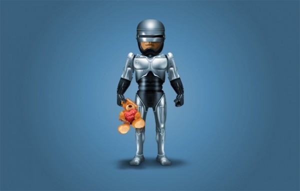 Futuristic Armored Baby Cop Icon PSD web unique ui elements ui stylish robot quality psd original new modern interface icon hi-res HD futuristic fresh free download free elements download detailed design creative clean baby cop armored cop   