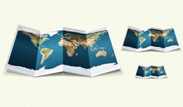 Colorful Unfolded World Map Design PSD world map web unique unfolded ui elements ui stylish quality psd paper map original oceans new modern map interface hi-res HD fresh free download free folded fold elements download detailed design creative continents colorful clean   