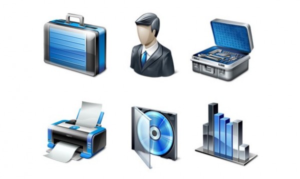 6 Detailed Blue Web UI Icons PNG web icons web user unique ui elements ui stylish soft icons simple quality printer original new modern jewel case interface icons hi-res HD graph fresh free download free elements download detailed design creative clean business briefcase blue avatar   