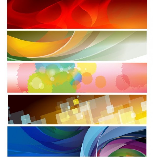 5 Amazing Colorful Header Banners Vector Set web waves vector unique ui elements stylish splash red quality original new interface illustrator high quality hi-res header HD graphic geometric fresh free download free elements download detailed design creative colorful blue banners background abstract   