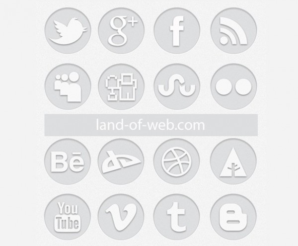 16 Light Grey Inset Social Media Icons Set PNG web unique ui elements ui stylish social set quality original new networking modern media light interface inset icons hi-res HD grey fresh free download free elements download detailed design creative clean bookmarking   