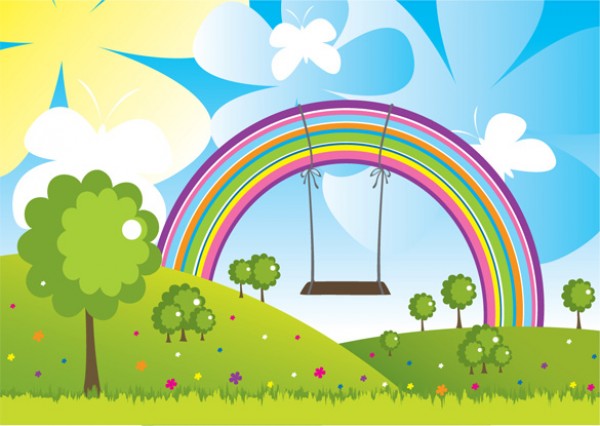 Colorful Abstract Rainbow Swing Vector web vectors vector graphic vector unique ultimate ui elements trees swing rainbow quality psd png photoshop pack original new modern meadow landscape jpg illustrator illustration ico icns high quality hi-def HD green fresh free vectors free download free elements download design creative countryside country butterflies background ai   