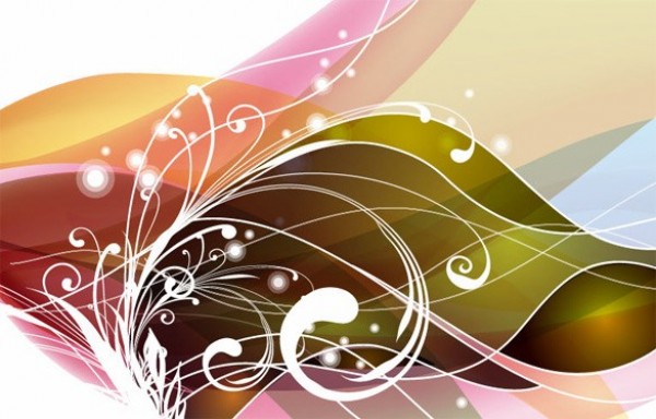 Lovely Floral Swirl Abstract Vector Background web vector unique swirls stylish quality original illustrator high quality graphic fresh free download free floral download design creative background abstract   
