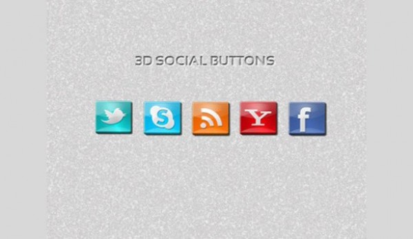 5 Clear Square Social Media Icons Set PSD yahoo web unique ui elements ui twitter stylish social media social Skype set rss quality psd original new networking modern interface icons hi-res HD fresh free download free facebook elements download detailed design creative clean candy bookmarking   