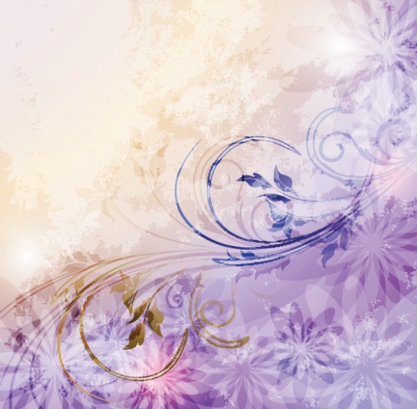 Soft Color Floral Vector Background web wallpaper vectors vector graphic vector unique ultimate ui elements swirls soft colors soft quality psd png photoshop pack original new modern misty jpg illustrator illustration ico icns high quality hi-def HD fresh free vectors free download free floral elements download design creative background ai   