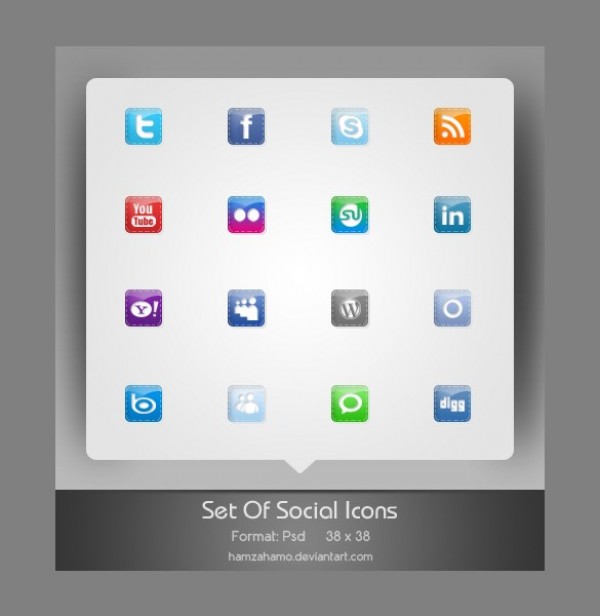 16 Amazing Social Media Icons Set PSD 8848 web unique ui elements ui stylish stitched social media icons social icons simple quality psd original new networking modern interface icons hi-res HD glossy fresh free download free elements download detailed design creative clean bookmarking   