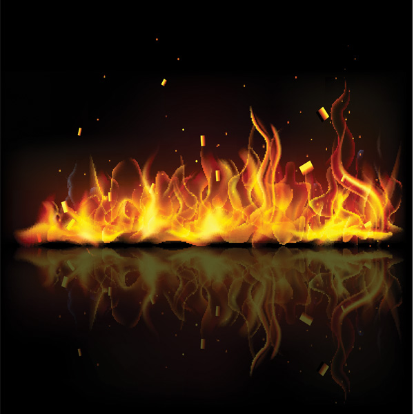Strip of Flames Vector Illustration web vector unique ui elements stylish quality original orange new interface illustrator high quality hi-res HD graphic fresh free download free flames fire fiery elements download detailed design creative burning black background   