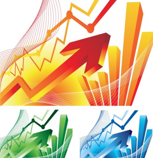 3 Modern Financial Abstract Vector Backgrounds web vector unique ui elements stylish stocks set quality original orange new interface illustrator high quality hi-res HD growth green graphs graphic fresh free download free financial finance eps elements download detailed design creative charts business blue background arrows abstract   