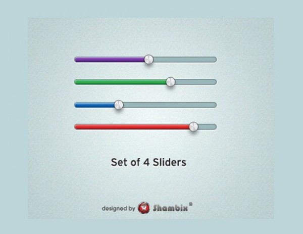 4 Slim Colorful Web UI Sliders Set PSD web unique ui elements ui stylish sliders slider set red quality purple psd original new modern interface hi-res HD green fresh free download free elements download detailed design creative clean blue   