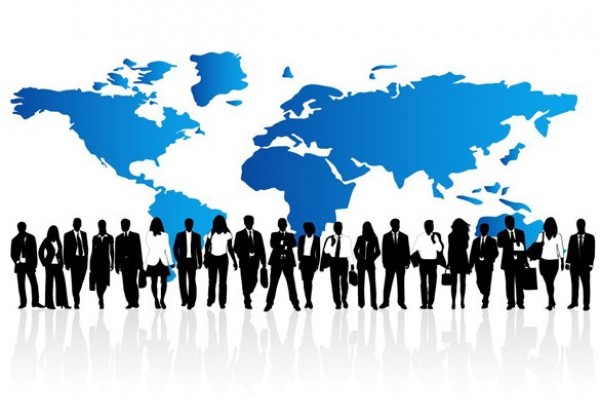 Business People Silhouettes World Map Vectors world map women web vector unique ui elements stylish silhouettes quality original new men interface illustrator high quality hi-res HD graphic fresh free download free eps elements download detailed design creative businesswomen silhouette businesswomen businessmen silhouettes businessmen blue   