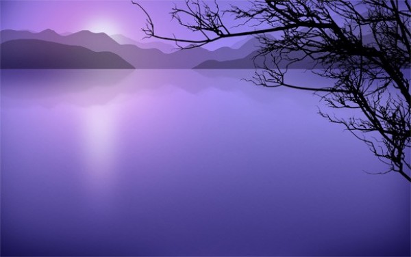 Purple Reflections Sunset Background JPG web unique sunset stylish simple silhouette tree reflection quality purple original new modern lake hi-res HD fresh free download free download design creative clean blue background   