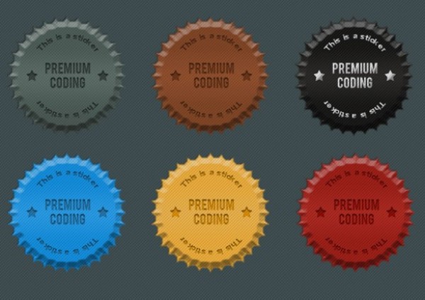 Fancy Bottle Cap Cork Stickers Set PSD web unique ui elements ui stylish stickers set round quality psd original new modern interface hi-res HD fresh free download free elements download detailed design creative cork stickers clean bottle cap   