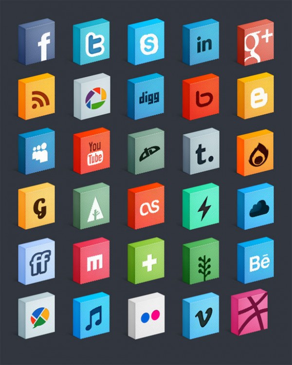 Social Media Icons 3D Social Media Icon free icons 3D social media icons   