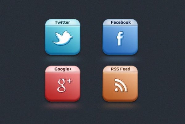 4 Simple Modern Social Media Icons Set PSD web unique ui elements ui twitter stylish social icons set social icons set rss icon rounded quality psd original new modern interface icons hi-res HD google+ icon fresh free download free facebook icon elements download detailed design creative clean   