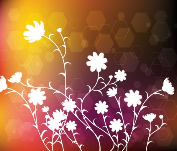 Amber Hexagon Floral Abstract Vector Background white vector unique stylish quality original illustrator high quality hexagon graphic fresh free download free flowers floral download creative brown background amber ai abstract   