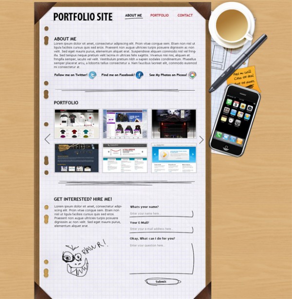 Personal Portfolio Web Layout PSD web layout vectors vector graphic vector unique ultra ultimate simple quality psd portfolio photoshop personal pack original new modern layout illustrator illustration icons high quality graphic fresh free vectors free download free download detailed creative clear clean ai   