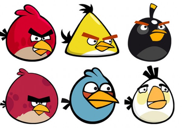 7 Angry Bird Icons Set vectors vector graphic vector unique quality photoshop pack original modern illustrator illustration icon high quality fresh free vectors free download free download creative bird angry birds ai   