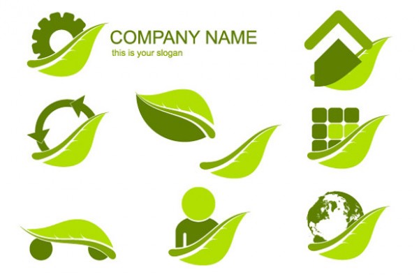 Green Ecology Recycle Vector Logo Pack vectors vector graphic vector unique recycle quality photoshop pack original modern logos live green leaves leaf illustrator illustration high quality green fresh free vectors free download free ecology eco earth download creative ai   