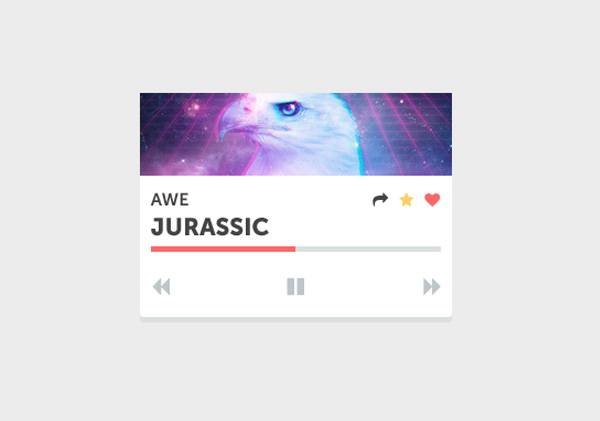 Simple Mini Music Player Interface ui elements ui simple player music player mp3 mini music player mini free download free flat music player flat colorful audio   