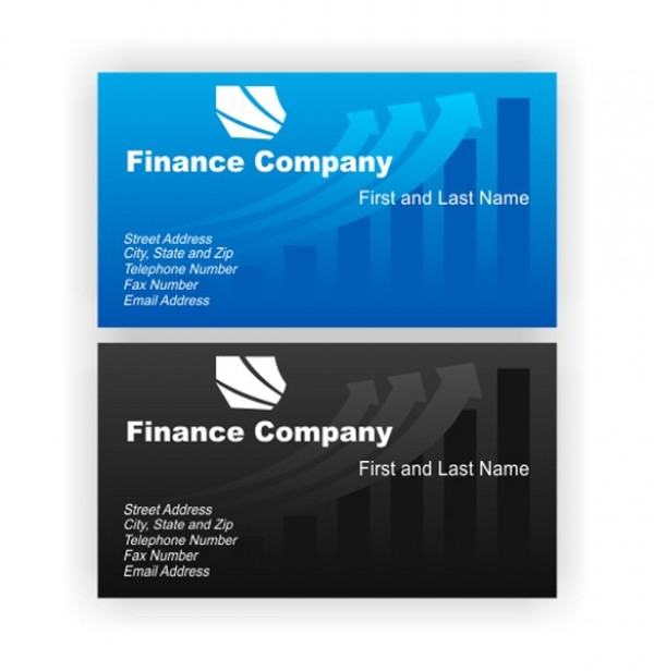 Finance Style Business Cards Vector Set web vector unique ui elements template stylish quality presentation original new interface illustrator identity high quality hi-res HD graphic fresh free download free financial finance eps elements download detailed design creative corporate cdr cards business cards business blue black arrows ai   