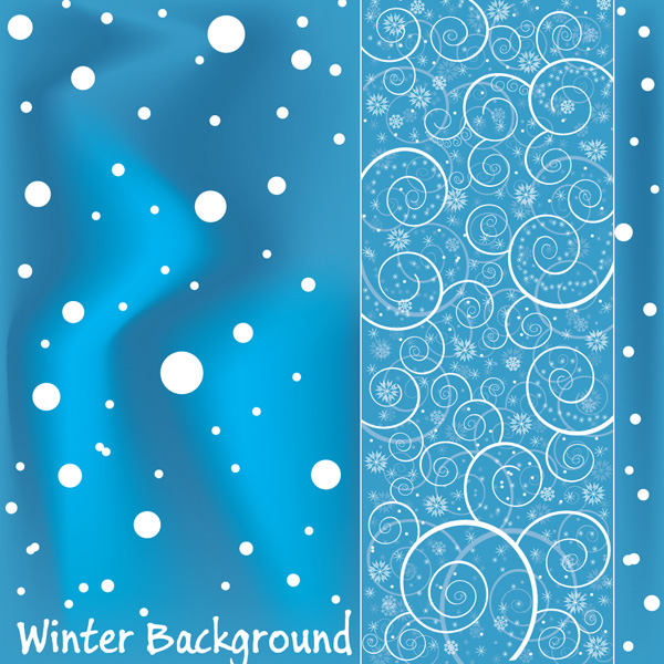 Abstract Dotted Blue Background with Swirls winter white wave vector swirls snowflakes free download free dotted dots blue background   