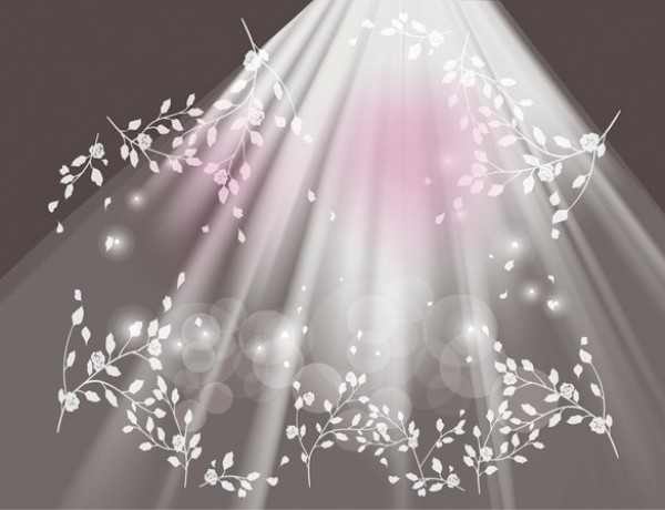 Floral Curtain of Lights Abstract Background wedding web veil vector unique ui elements subtle stylish soft quality pink original new lights interface illustrator high quality hi-res HD graphic glowing fresh free download free flowers floral elements download detailed design curtain creative bride bridal veil bokeh background ai   