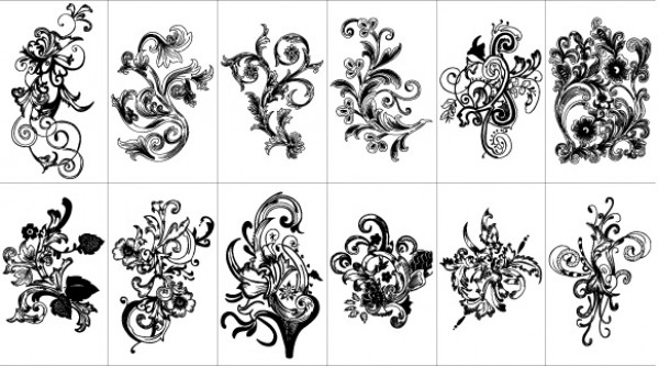 12 Free Hand Drawn Floral Vector Design vectors vector graphic vector unique ultra ultimate simple scroll quality photoshop pack original new modern illustrator illustration high quality hand drawn hand graphic fresh free vectors free hand free download free floral drawn download detailed design creative clear clean ai   