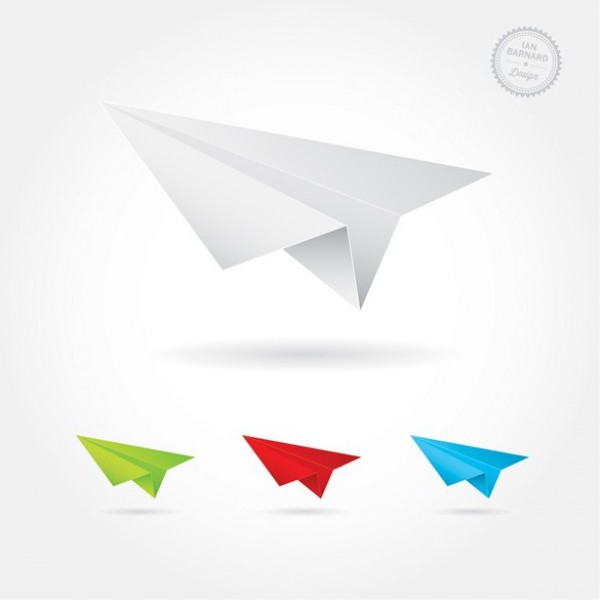 4 Colorful Vector Paper Planes Graphic Set white web vector paper plane vector unique ui elements stylish set red quality planes paper planes original origami new jet interface illustrator high quality hi-res HD green graphic fresh free download free folded paper plane elements download detailed design creative blue   