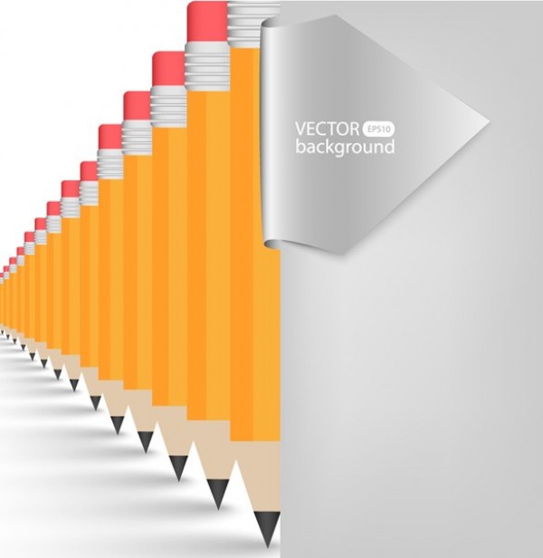 Creative Row of Pencils Vector Background web vector unique stylish silver tab school background quality pencils original illustrator high quality grey tab grey gray graphic fresh free download free download design creative business background background   