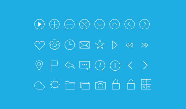 32 Minimal Line Stroke Icons Set ui elements ui stroke set minimal line icons set line icons icon glyph free download free circle   
