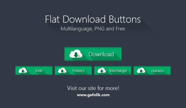 Flat Download Buttons (PNG) Multilanguage png button free buttons flat download button flat buttons download button   