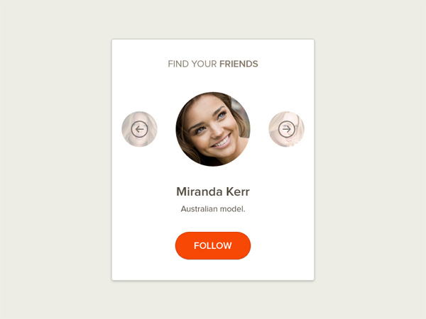 Find Your Friends Widget widget ui elements ui profile image slider friends widget friends free download free follow box   