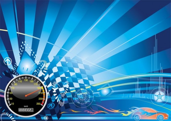 Car Racing Abstract Vector Background web vector unique ultimate stylish racing theme racing raceway race quality pack original new modern illustrator high quality graphic fresh free download free exciting download design creative checkered flag car racing car blue background abstract   