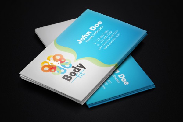 Fitness Instructor Free Business Card Template vector template free business card fitness   