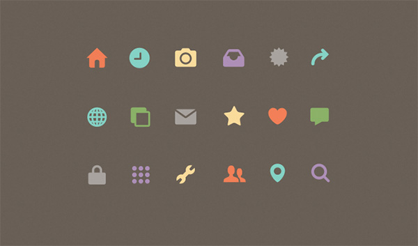 18 Small Colorful Mixed Flat Icons Set ui elements ui small set mixed mini icons free download free flat icons set flat colorful   