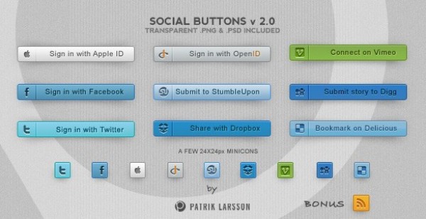 Premium Social Media Buttons/Icons Set PSD web unique ui elements ui stylish social buttons social set quality psd original new networking modern minimal minicons interface icons hi-res HD fresh free download free elements download detailed design creative clean buttons bookmarking   
