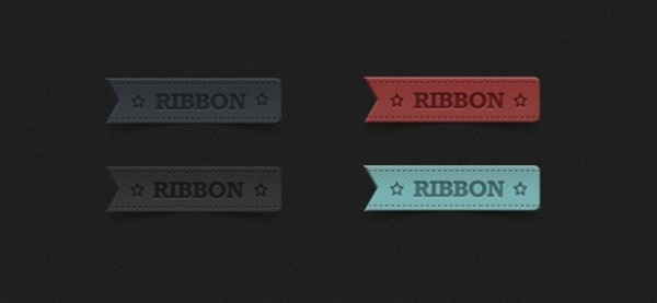 Elegant Dark Ribbon Badges Set PSD web unique ui elements ui stylish set ribbons ribbon badges retro quality psd original new modern interface hi-res HD fresh free download free elements elegant download detailed design dark creative clean   